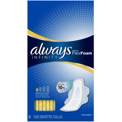 Always Infinity Unscented Pads with Wings Regular Flow