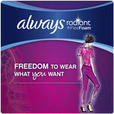 Always Radiant Infinity Regular With Wings Scented Pads