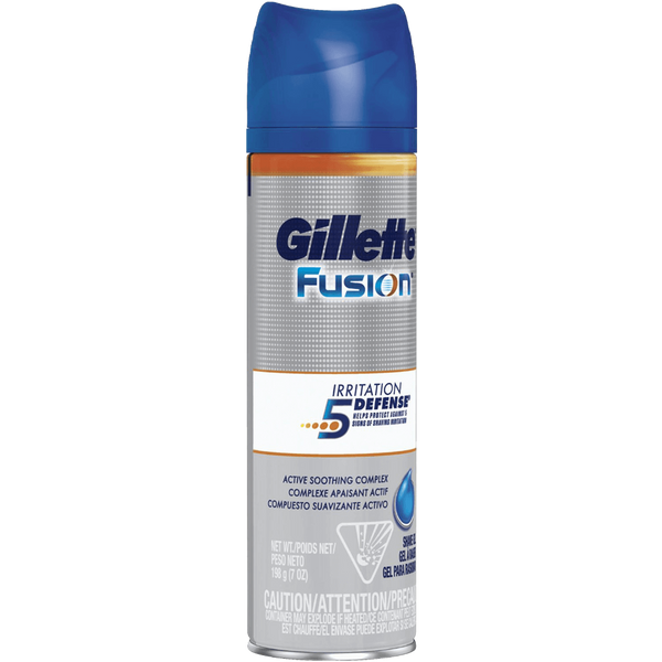 Gillette Fusion Proglide Irritation Defense Men's Shaving Gel 7 Oz