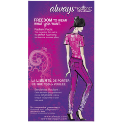 Always Radiant Infinity Regular With Wings Scented Pads